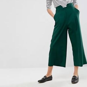 Tailored Culottes with Notch Waist
